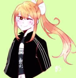 Monika from DDLC. Art by bearsketches