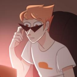 Dirk Strider from Homestuck. Art by sigfig.